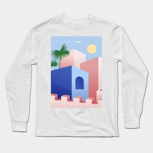 Boho travel art. Egypt, Morocco poster Long Sleeve T-Shirt